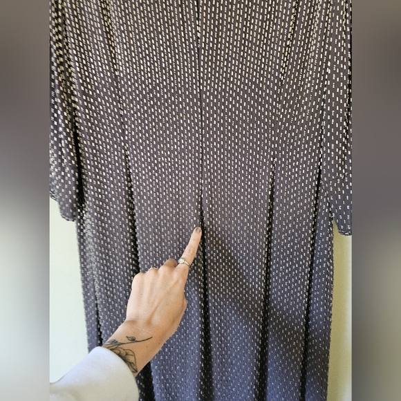 Escada Silk Couture Beaded Metallic Key Hole Dress - Picture 6 of 8